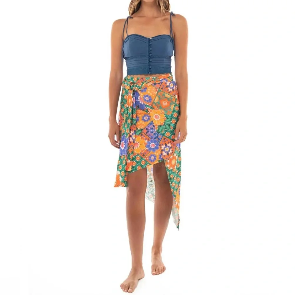 Agua Bendita Ariel Tile Top and Zen Tile Skirt